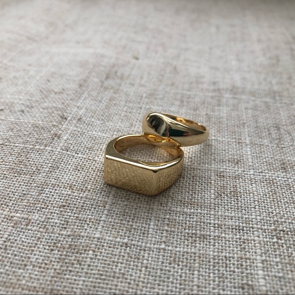 Gold statement rings